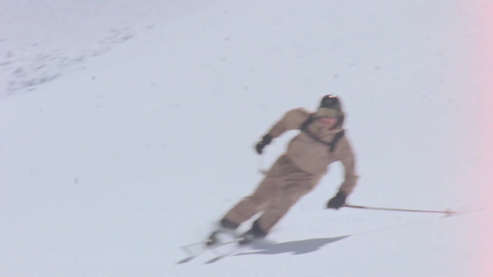Skiing a wide open face