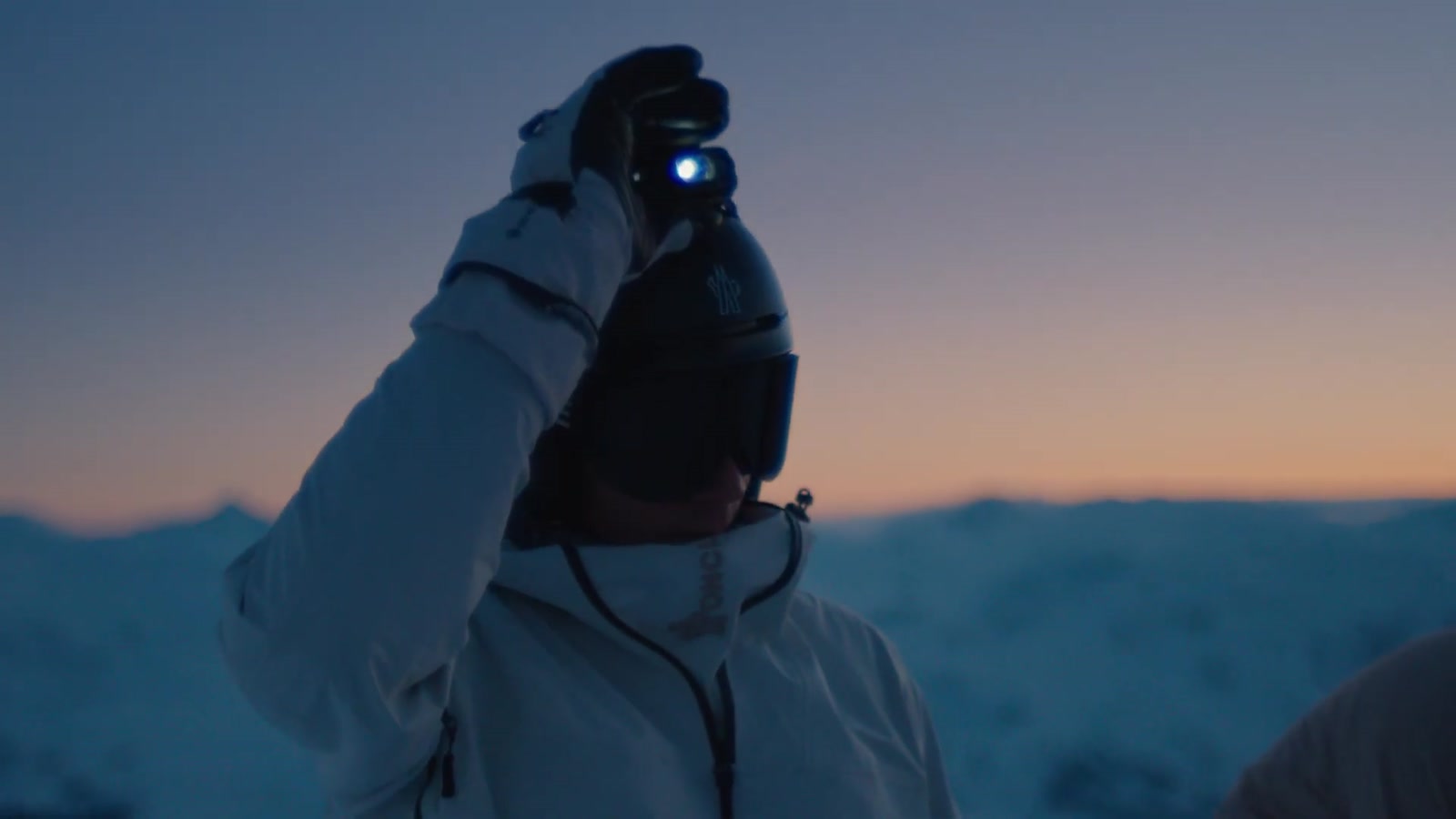 Richard Permin filming at sunset for Moncler
